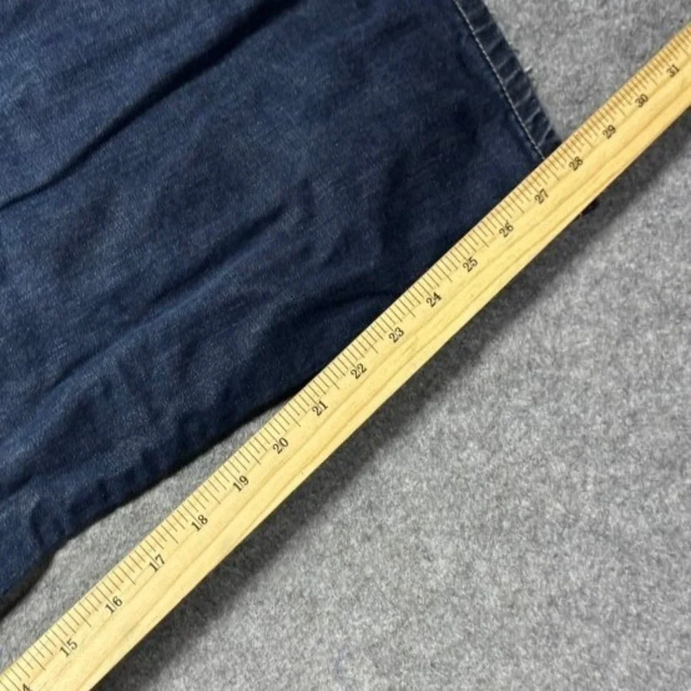 Levis 569 Loose Straight Jeans Mens 44x28 Blue Dark Wash Baggy Denim Pants Faded